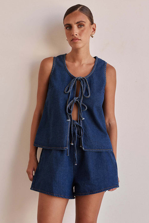 Unexpected Time Denim Two-Piece Suit