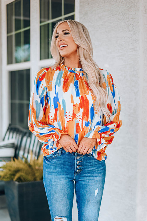 Choose Delight Printed Long Sleeve Top