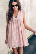 Glory of Affection Pocket Hollow-Out Dress