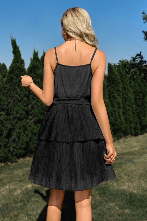 Suit Yourself Wrap Layered Mini Dress