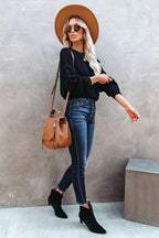 Cozy Charmer Mock Neck Knit Sweater