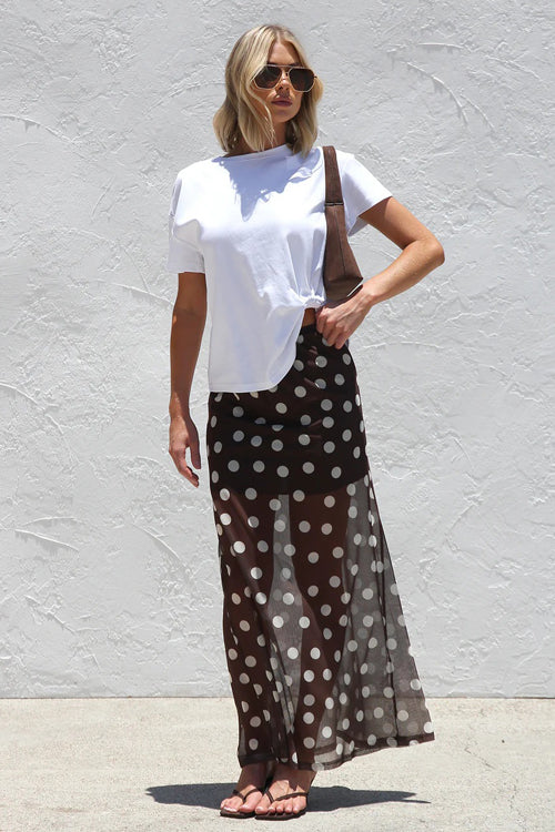 Subtle Charm Chiffon Maxi Skirt