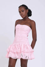 Delightful Like You Pleated Mini Dress - Light Pink