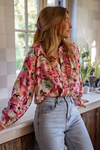Always With Affection Floral Print Long Sleeve Top