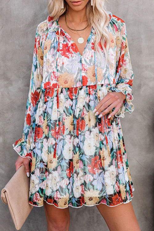 Carefree Living Floral Print Mini Dress