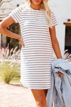 Delightful Like You Striped Cotton T-Shirt Dress