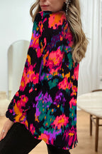 Never Been Better Floral Print Statement Sleeve Top