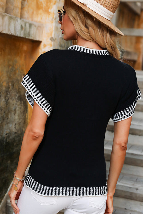 Always Sunlit Tiered Sleeve Knit Top