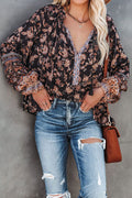 Giving Radiant Boho Print Long Sleeve Top