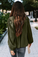 Romance-Inspired History Lace Balloon Long Sleeve Top