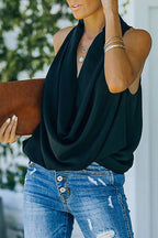 Perfect Affection Sleeveless Drape Top