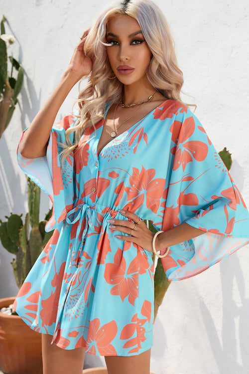 Lost To Affection Printed Button Down Mini Dress