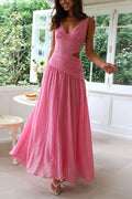 Occasion Maker V-Neck Cutout Maxi Dress