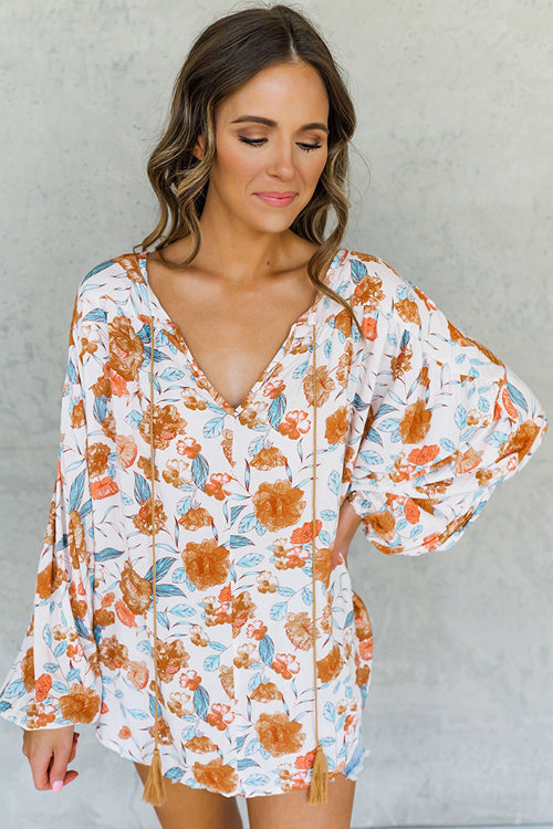 Keep Close Printed Long Sleeve Top