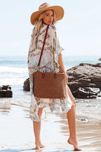 Golden Glow & Playful Spirit Printed Kimono