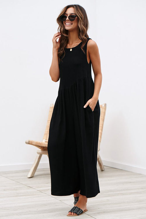 Always Thriving V-back Casual Tank Jumpsuit