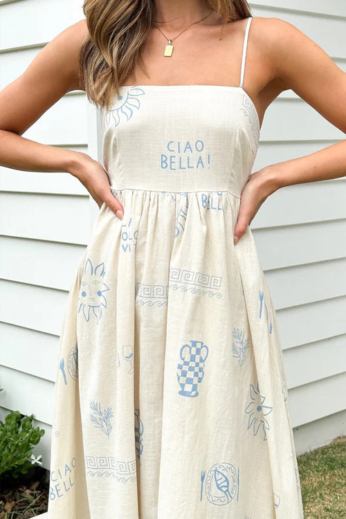 Living Is Effortless Sleeveless Printed Maxi Dress