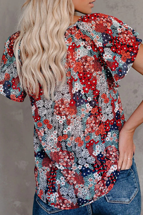 Flying High Printed Short Sleeve Top