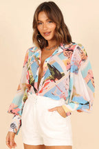 Sunlit Side Of Life Floral Print Long Sleeve Top - 9 Colors