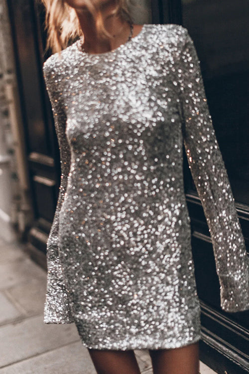 Glow For Us Sequin Long Sleeve Top