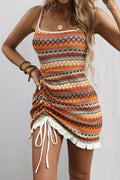 Perfected Charm Boho Striped Mini Dress