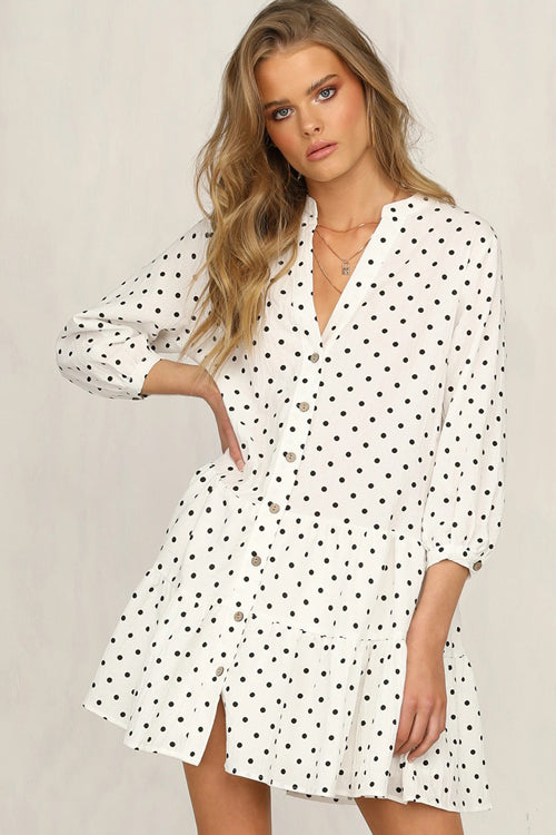 Living The Reverie Dot Mini Dress