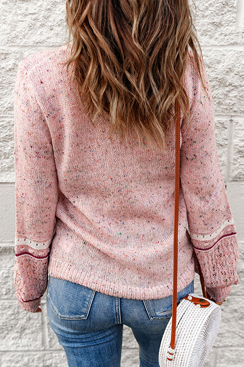 Celebrating Life Pink Dots Knit Sweater