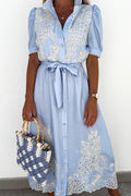Impeccably Refined Embroidery Maxi Dress