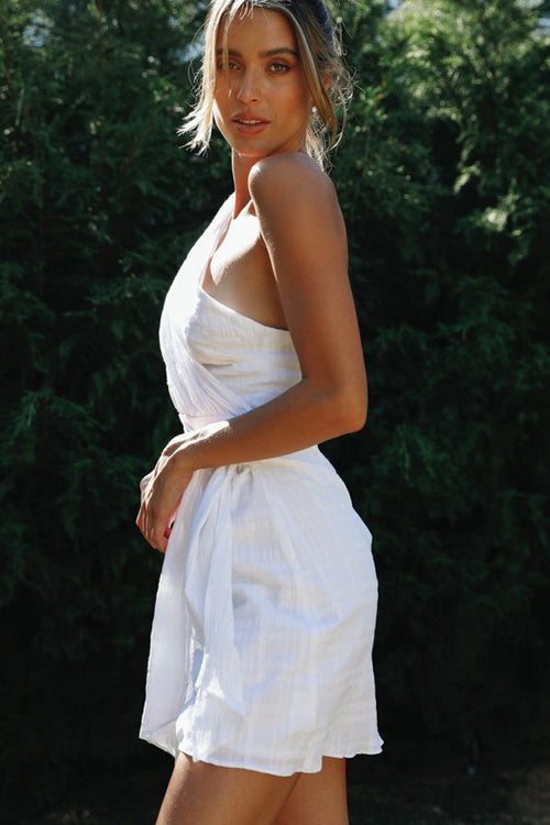 I Like The Way One Shoulder Sleeveless Mini Dress