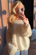 Meet Cozy Off Shoulder Knit Sweater