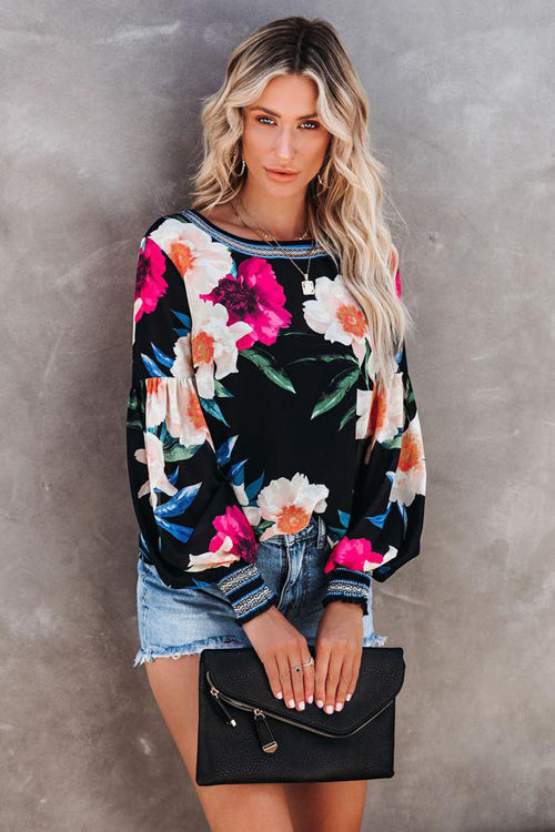 Instant Beloved Floral Printed Smocked Top