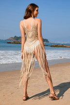 Strolls in the Sand Tassel Hollow-Out Swim Cover-Up