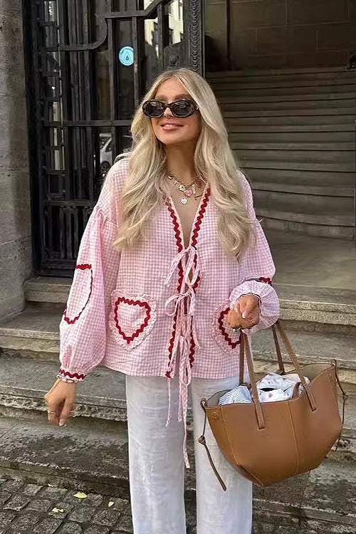 Uniquely You Tie-Front Gingham Top - 10 Colors