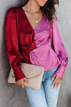 Heartfelt Thought Pink Stain Long Sleeve Top