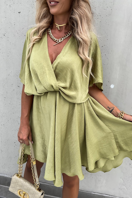 Day Of Love Story OL Wrap Mini Dress