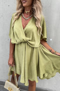 Day Of Love Story OL Wrap Mini Dress