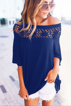 Hollow-out Casual Blouse