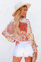 Blooming Season Floral Drawstring Top