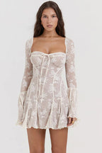 Days of Radiance Lace Long Sleeve Mini Dress