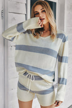 Close At Heart Striped Knit Suit