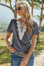 My Favorite Muse Lace Short Sleeve Tee