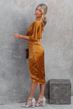 Heading Out For The Day One Shoulder Midi Dress