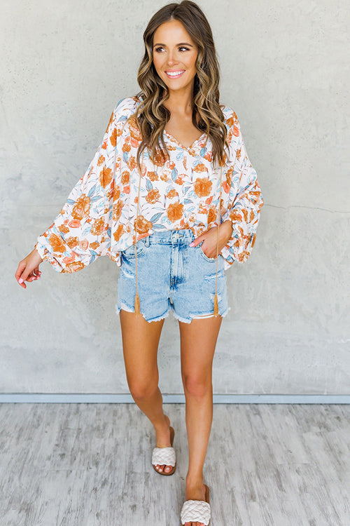 Keep Close Printed Long Sleeve Top