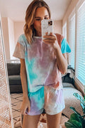 Pure Relaxation Short Sleeve Tie-Dye Suit