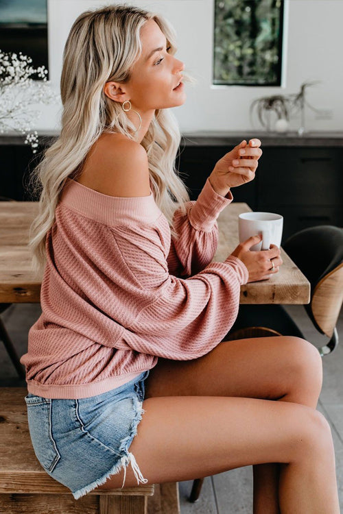 Basics Ellie V-neck Long Sleeve Casual Top