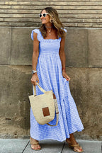 Good Moods Ruffled Babydoll Maxi Dress