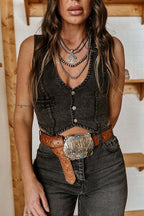 Desert Daze Denim Crop Tank Top