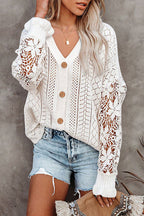 Mood Your Best Hollow-Out Crochet Sweater Cardigan