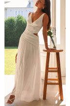 Occasion Maker V-Neck Cutout Maxi Dress