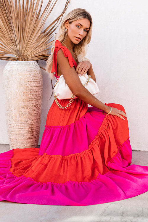 Getaway Dreaming Print Sleeveless Maxi Dress